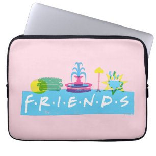 Funda Para Portátil AMIGOS™   Logotipo con iconos