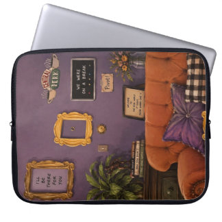 Funda Para Portátil Amigos Nostalgia e ilustración púrpura