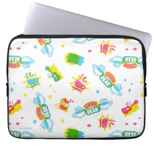 Funda Para Portátil AMIGOS™ Patrón de Neón de Perk Central