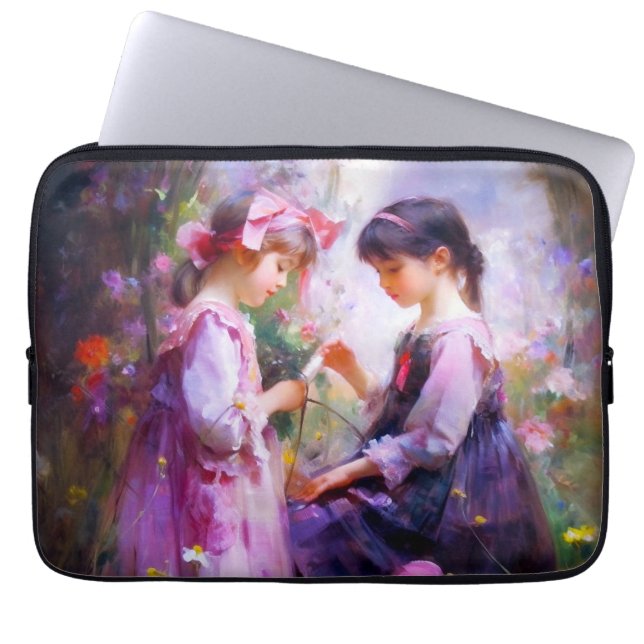 Funda Para Portátil Amigos y flores 2 (Frente)