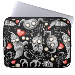 Funda Para Portátil Amo a los monstruos porque la gente se acosa