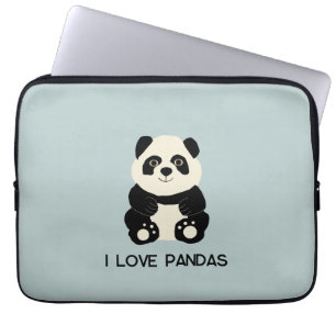 Funda Para Portátil Amo a los pandas