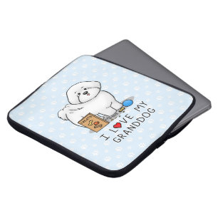 Funda Para Portátil Amo a mi abuelo Bichon Frise Dog - abuelo