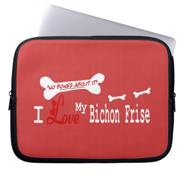 Funda Para Portátil Amo a mi Amigo Bichon (Frente)