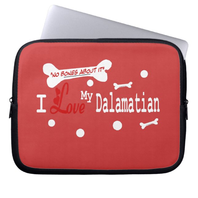 Funda Para Portátil Amo A Mi Dalmacia (Frente)