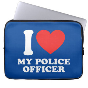 Funda Para Portátil Amo A Mi Oficial De Policía