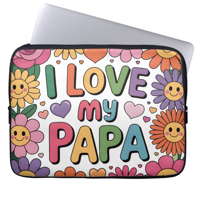Funda Para Portátil Amo a mi papá (Frente)