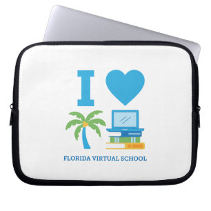 Funda Para Portátil Amo la manga de laptops de la escuela virtual de F