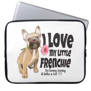 Funda Para Portátil Amo mi pequeña francesa - bulldog francés
