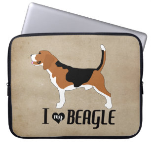 Funda Para Portátil Amo mi Rústica Beagle