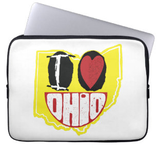 Funda Para Portátil Amo Ohio Sonriendo Cara Feliz