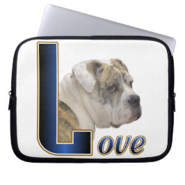 Funda Para Portátil Amor al Bulldog inglés