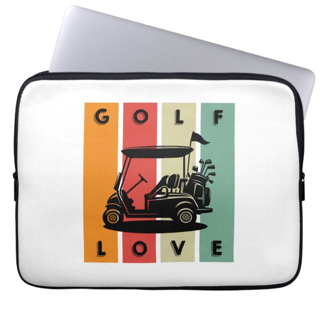 Funda Para Portátil Amor al golf (Frente)