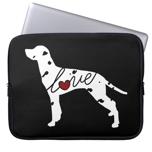 Funda Para Portátil Amor dálmata (Frente)