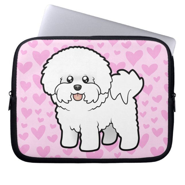 Funda Para Portátil Amor de Bichon Frise (Frente)