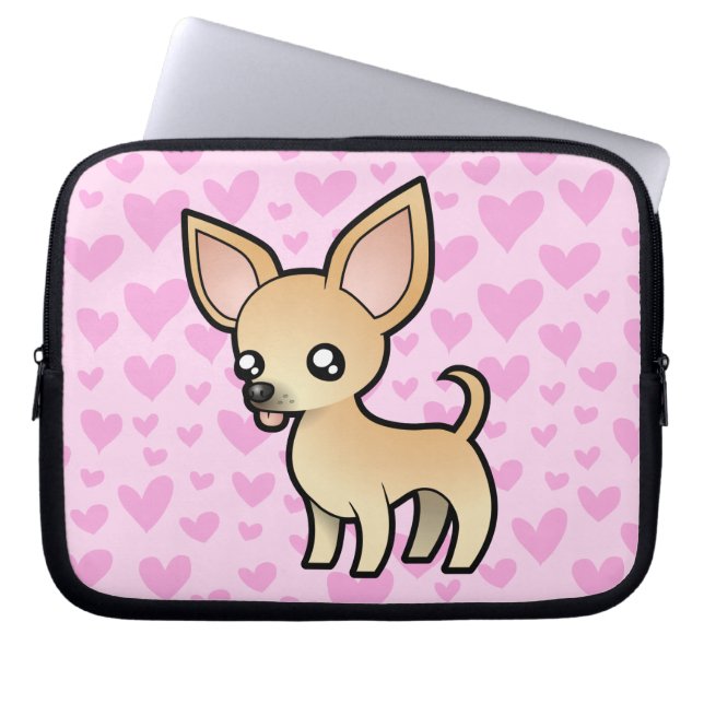 Funda Para Portátil Amor de la chihuahua (capa lisa) (Frente)
