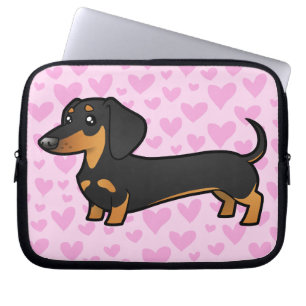 Funda Para Portátil Amor del Dachshund (capa lisa)
