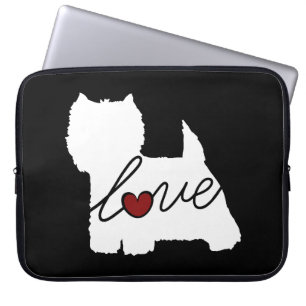 Funda Para Portátil Amor del oeste de Terrier de la montaña (Westie)