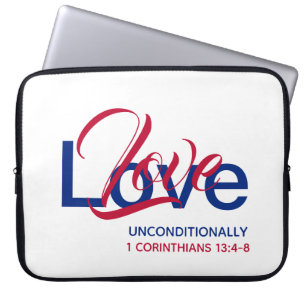 Funda Para Portátil AMOR INCONDICIONALMENTE Agape Christian White