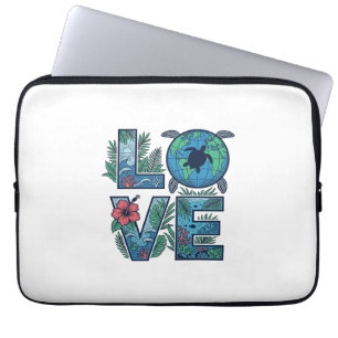 Funda Para Portátil Amor Tortuga Marina Tierra Tropical