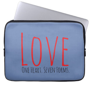 Funda Para Portátil Amor - Un Corazón. Bolso Electrónico de Siete Form