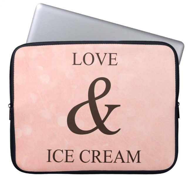 Funda Para Portátil Amor y helado (Frente)