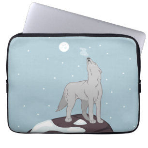 Funda Para Portátil Amortiguando al lobo ártico