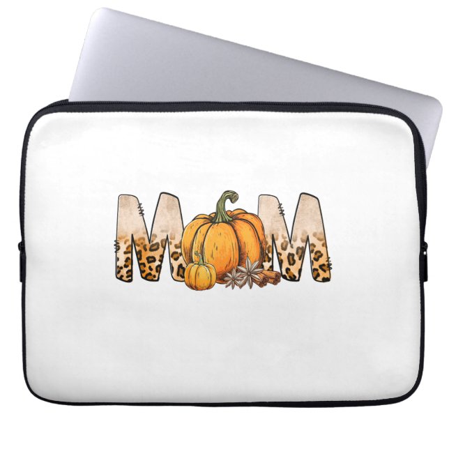 Funda Para Portátil Amortización Mamá Calabaza Leopart (Frente)