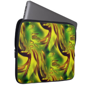 Funda Para Portátil Ampliar recortes rotos de color amarillo verdoso m