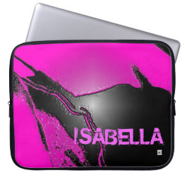 Funda Para Portátil Añada el látex rosado conocido graban en relieve