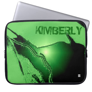 Funda Para Portátil Añada el látex verde conocido graban en relieve 