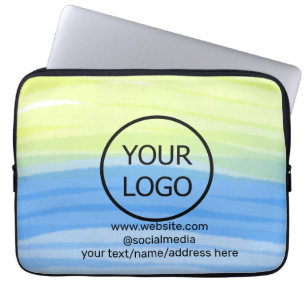 Funda Para Portátil añadir su logotipo nombre comercial de texto colo