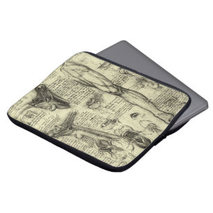 Funda Para Portátil Anatomía humana vintage Larynx Leg Leonardo da Vin