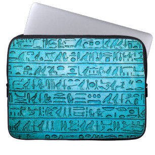 Funda Para Portátil Ancianos jeroglíficos egipcios mangas azules para
