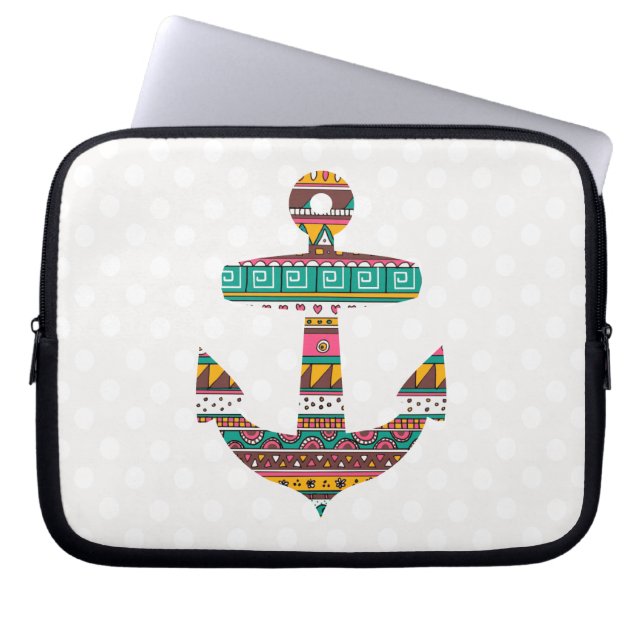 Funda Para Portátil Ancla tribal (Frente)