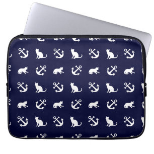 Funda Para Portátil Ancla y gatos náuticos