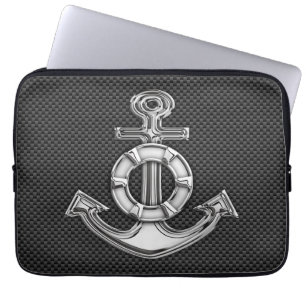 Funda Para Portátil Anclaje de salvavidas en decoración de fibra de ca