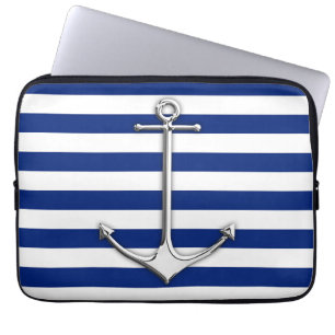 Funda Para Portátil Anclaje delgado de estilo cromado en franjas de la