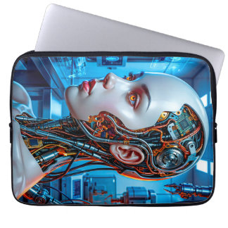 Funda Para Portátil Android de Ciencia Ficción Futurista Tech Azul Gen