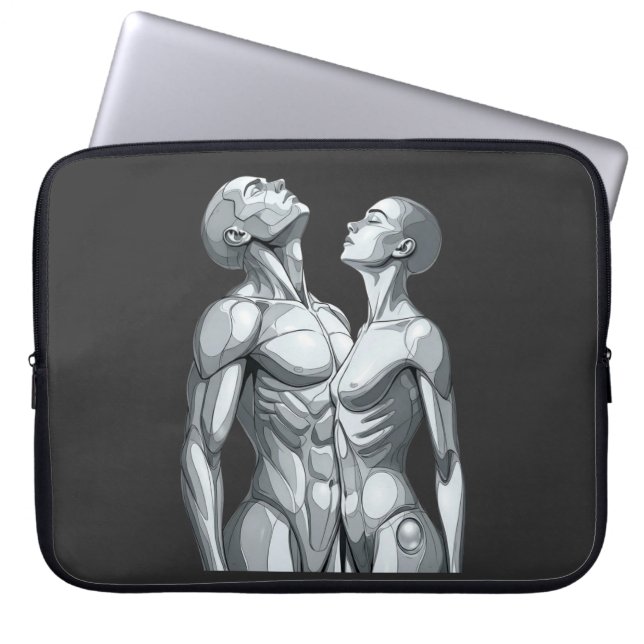 Funda Para Portátil Android Union: Couple Futuristic Laptop Sleeve (Frente)