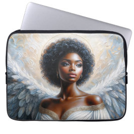Funda Para Portátil Angel Black Woman Con Halo