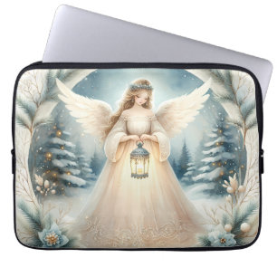 Funda Para Portátil Ángel Celestial de Invierno Farol de Esperanza