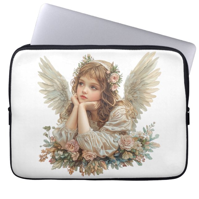 Funda Para Portátil Ángel Cute / Cherub / Ángel Guardián (Frente)