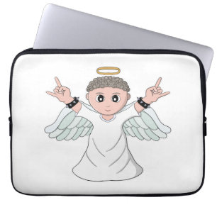 Funda Para Portátil Angel de amor a la música fuerte