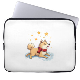 Funda Para Portátil Ángel de nieve Samoyedo