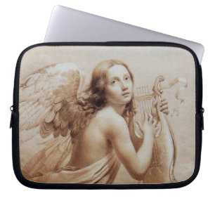 Funda Para Portátil ANGEL JUGANDO LYRA SOBRE LAS NUBES marrón