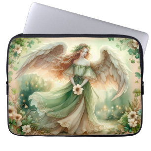 Funda Para Portátil Ángel Serenidad del Trébol