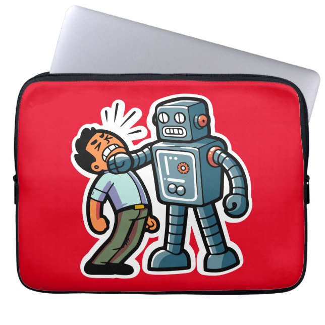 Funda Para Portátil Angry Robot (Frente)