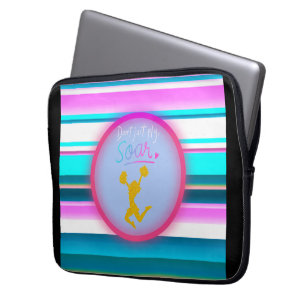Funda Para Portátil Animación de porristas "No solo vueles, vuela alto