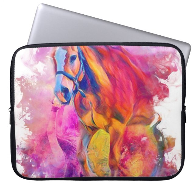 Funda Para Portátil Animal de Paintería - Caballo (Frente)